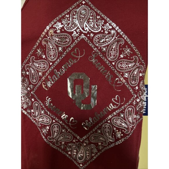Wrangler OU Oklahoma Sooners Bandana Muscle Tank Top Womens Medium New - Picture 2 of 6
